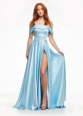 Ashley Lauren 11091 Sky Blue Prom Dress ...